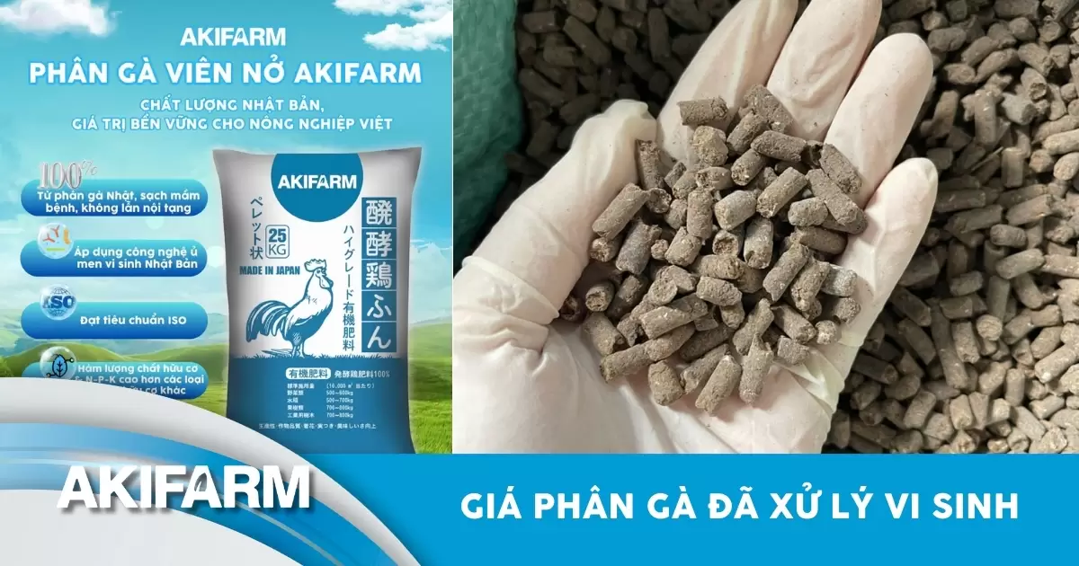 Giá phân gà đã xử lý vi sinh