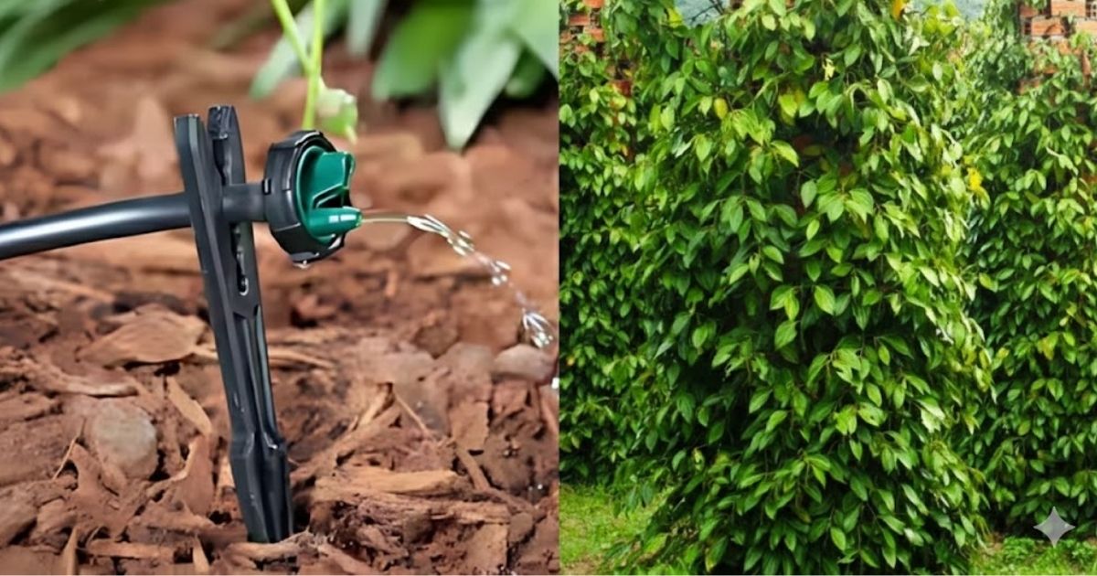 Hệ thống tưới nhỏ giọt cho cây tiêu